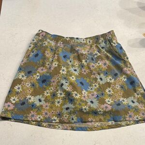 Toad&Co Floral Mini Skirt - Blue, Pink, Green, Brown